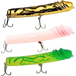 Whistytwig Top Water Fishing Lure Set - Hardbody Floating Popper Lure for Saltwater or Freshwater Fishing - Ultimate Novelty Whopper Popper Hardlure for Your Fishing Kit