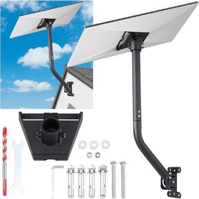 Koolertron Starlink gen 3 Mount, Adjustable roof mounting kit for V3 Starlink, Include Gen 3 Pipe Adapter