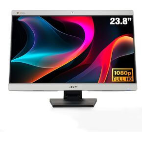 acer Chromebase CA24V2 All-in-One Desktop, 23.8'' Full HD Display, Intel I7 8 Gen Processor, 16G DDR4, M.2 NVMe 512G SSD, Webcam, Chrome OS, WiFi 5/BT 4.2/HDMI/USB 3.1 for Home & Office(Renewed)