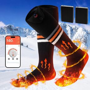 Heated Socks for Men, Heated Socks Women, Heated Socks for Men Rechargeable Washable, APP Control Electric Socks for Men, 5000mAH Battery Operated Heated Socks Up to 8 Hours for Hunting Skiing