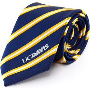 Lifebeats UCD Men's Academic Tie by Fan Frenzy Gifts | Officially Licensed University of California Davis Aggies Tie | NCAA Sports Ties for Men | Machine-Washable Neckties Made of Microfiber