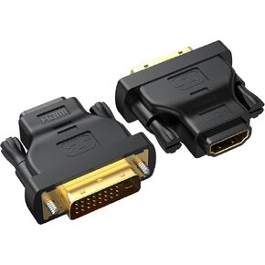 DVI to HDMI Adapter 10-Pack, Bidirectional Female HDMI to DVI-D(24+1) Male Adapter with Gold-Plated for Computer, Monitor, Projector, TV, PS3/4/5 Nintendo Switch and More