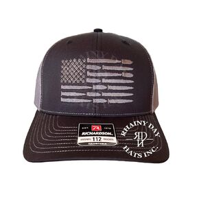 Rhainy Day Hats Inc. Bullet American Flag Hat, Hunting, Embroidered Hat
