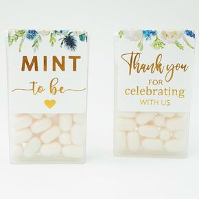 Set of 60 Mint to Be Stickers for Favors - Mint to Be Wedding Favor Stickers - Tic Tac Box Labels - Shower Favor - LABEL ONLY