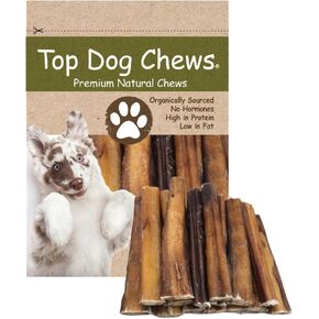 Top Dog Chews - 6" Bully Sticks Roasted - All Natural from Free Ranging Beef - 25 Pack