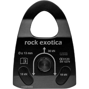 Rock Exotica Machined Rescue Pulley Single Black P22-B
