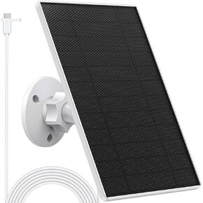 Solar Panel for Wyze Cam Outdoor,6W Solar Panel Charger Compatible with Wyze Cam Outdoor V2,IP65 Waterproof Solar Panel with 9.84Ft Charging Cable, 360°Adjustable Mounting&Waterproof Plug (Black)