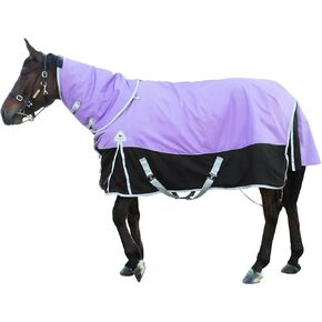 Waterproof Horse Turnout Blankets Horse Blanket Winter Waterproof,400g Warm Cotton Filling Liner 1600D Premium Turnout Horse Blanket,Medium Weight Waterproof Blanket 78inches145cm