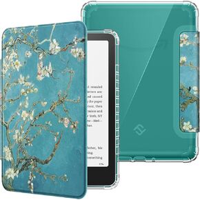 Fintie Case for 7" All-New Kindle Paperwhite (12th Generation, 2024) and Kindle Colorsoft Signature Edition, Ultra Clear Soft Flexible Light Transparent TPU Back Cover Auto Wake/Sleep, Black