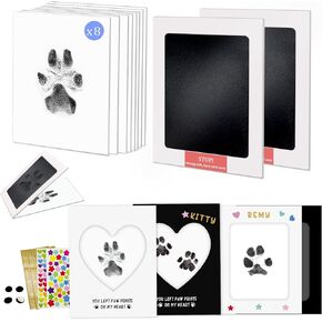 MYPAWLETS Paw Print Kit,Clean Touch/Inkless Ink Pad for Dog/Cat Pawprints,Paw Print Stamp Pad for Dogs,Dog Paw/Nose Print Kit Keepsake,Pet Paw Print Impression Kit with Frame,Gifts for Pet Parents-3M