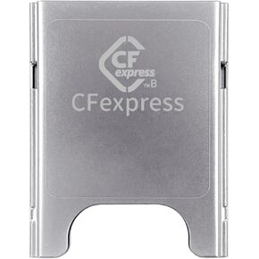 NVMe M.2 2230 SSD to CFexpress Type B Card Adapter, Silver, Support PCIe 4.0 Compatible with Canon R3/R5/R5C Nikon Z6/7/8/9 D5/6/500/850 DJI Ronin 4D Panasonic GH6 Fujifilm XH2 (SUS304 Alloy)