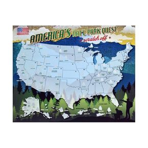11 x 14 America's National Park Quest/Journal/Map/Peakquest/Scratch Off/Hiking Supplies and Accessories/hiking/hiking supplies and accessories