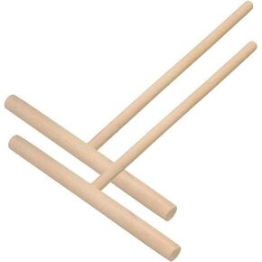 2Pcs Wooden Crepe Maker Pancake Batter Spreader Stick Kitchen Cooking Utensils Tools for Restaurant Canteen Specially Supplies Treatment Crepe Makers