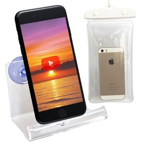 Shower Phone Holder - Shower Cell Phone Holder & Waterproof Phone Pouch | Bathroom Phone Holder