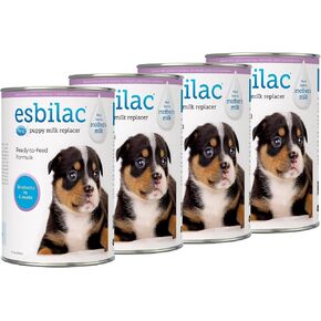 Pet-Ag Esbilac Puppy Milk Replacer Liquid - 11 oz, Pack of 4 - Ready-to-Feed Puppy Formula with Vitamins for Puppies Newborn to Six Weeks Old - Easy to Digest