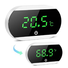 Upgraded Aquarium Thermometer Digital, Stick On Fish Tank Thermometer, ±1℉ High Accuracy, Tank Temperature Measurement with Touch Screen, Fish Tank Accessories for Fish, Axolotl