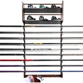 Fishing Rod Holders Wall-mounted Bamboo Fishing Rod Rack, Holds Up to 9 Rods,Fishing Pole Display Rack Reel Holder Fishing Gear Organizer