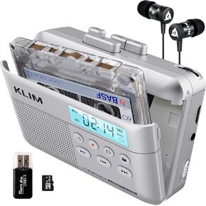 KLIM K7 Cassette Tape Player + Cassette to MP3 Converter + Portable Cassette Player + Walkman Cassette Player + Built-in Microphone & Speaker + Rechargeable Battery + Earphones + 16GB SD Card in Kuwait
