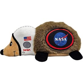 NASA Plush Hedgehog Toy for Dogs & Cats, Cool Soft Pet Toy for Fun and Interactive Play, Dog Chew Toy with Squeaker, Licensed Hot Pet Toy