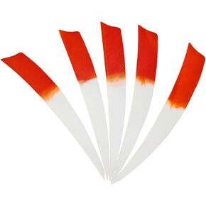 5 Inch Arrow Feather Fletching Real Turkey Vanes for Hunting Arrow Accessories DIY Archery (25 Pcs)