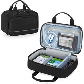 CURMIO 5-8 inch GPS Travel Case Compatible with Garmin DriveSmart 55 65 66 71 76 86, Drive 52 53 Dezl OTR500 OTR610 OTR710 OTR810, Protective Storage Bag for Car GPS Navigator, Black, Bag Only