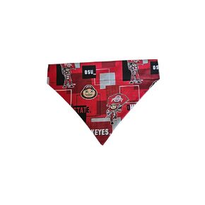 Ohio State Brutus Buckeye Over the Collar Dog Bandana That Slips onto Their Existing Collar Size (Large)
