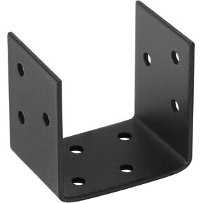 eoere 20 PCS Black Half Post Base Fit 2"(50mm) Post Anchor Connector, Steel Mounting Brackets Support for Deck Railing Support Anchor Plate, Thickness 2.2 mm(13-Gauge)
