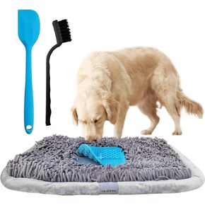 Snuffle Mat for Dogs – Lick Mat Attached with Sniffing Mat Size(25x18)inch – Slow Feeder Natural Foraging Stress Relief Toy – Best Enrichment Puzzle Pad for Every Puppy Size Small to Large