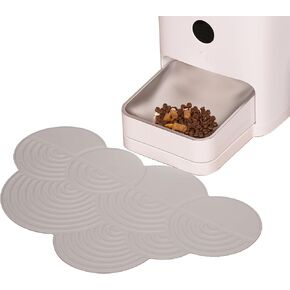 Li&Zhao Pet Food Mats for Your Dog or Cat with Food and Water, Dog Bowl Mat Waterproof, Foldable Silicone Mat, Safe and Soft Silicone Mat, Gift for Your Little Friends(Beige)