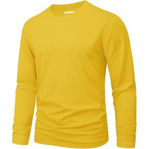 MAGNIVIT Men's Shirts Long Sleeve Cotton T-Shirt Lightweight Classic Casual Pullover Shirt