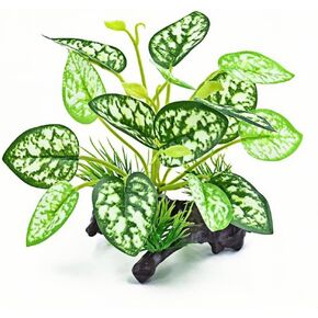 Reptile Artificial Plants, Terrarium Plants Decorations Supplies, Amphibian Habitat Hideout Tank Accessories, Rainforest Ground Plant in Kuwait