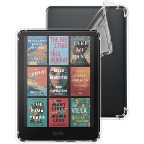WALNEW Clear Case for Kindle Paperwhite 12th Gen (2024 Release) and Kindle Colorsoft Signature Edition, Ultra Slim Soft TPU Transparent Cover for 7 Inch All-New Kindle Paperwhite