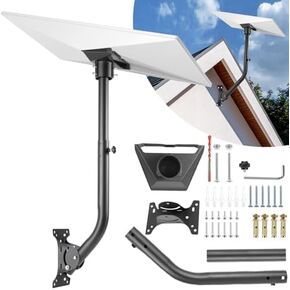 Adjustable Starlink Gen 3 Mount with Extendable Pipe, Adapter, Screws, Starlink Pole Mount, Starlink Pivot Mounting Kit Compatible with Starlink Standard Dish, V3 Kickstand Dishy for Wall/Roof