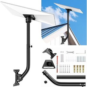 Adjustable Mount for Starlink Gen 3 Pipe Adapter, Roof/Wall Mount for Starlink, V3 Pole Mount, Full Set Pivot Mounting Kit with Extended Pipe/Adapter for Starlink Standard Dish/V3 Kickstand Dishy