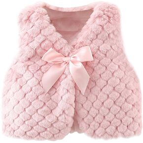 سترة عباءة من الفرو الصناعي للفتيات من Happy Cherry، سترة شتوية دافئة من الصوف السميك، معطف رأس للأطفال الصغار in Kuwait