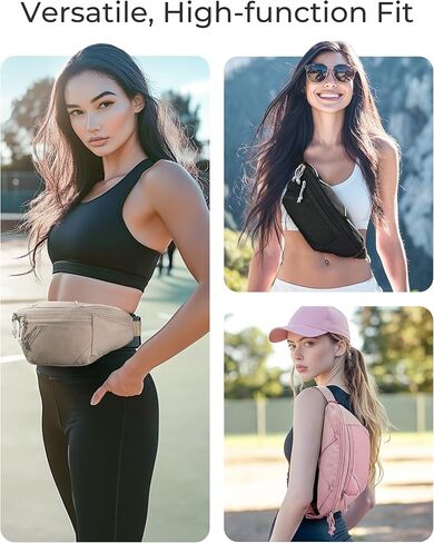 BAGSMART Fanny Packs for Women Belt Bag with Adjustable Strap Crossbody Waist Bag Pack for Running Hiking Workout Travel, Camel in Saudi Arabia