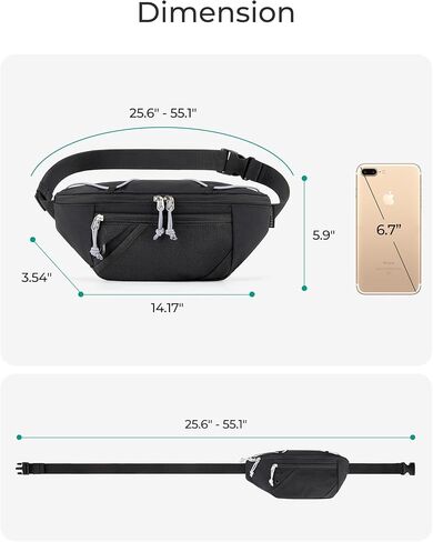 BAGSMART Fanny Packs for Women Belt Bag with Adjustable Strap Crossbody Waist Bag Pack for Running Hiking Workout Travel, Camel in Saudi Arabia