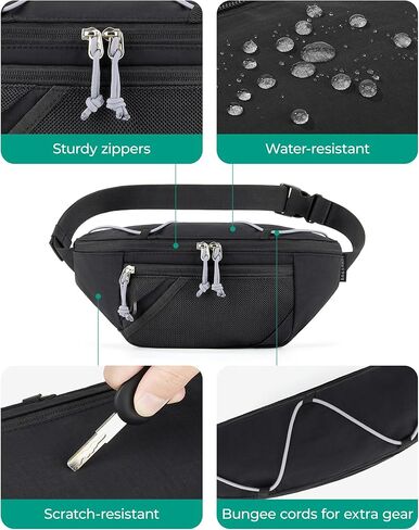 BAGSMART Fanny Packs for Women Belt Bag with Adjustable Strap Crossbody Waist Bag Pack for Running Hiking Workout Travel, Camel in Saudi Arabia