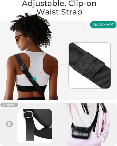 BAGSMART Fanny Packs for Women Belt Bag with Adjustable Strap Crossbody Waist Bag Pack for Running Hiking Workout Travel, Camel in Saudi Arabia