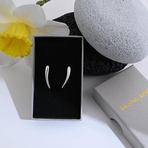 أقراط نيزك سحب من خلال أقراط من الفضة الإسترلينية أقراط متدلية مضادة للحساسية أقراط متدلية أقراط مفتوحة للنساء in Kuwait