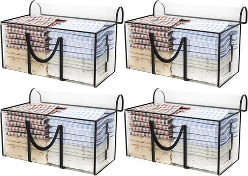 97L moving bags heavy duty,6 pack extra large moving bags with zippers，moving totes with lids heavy duty，storage containers with lids，large storage bags，moving storage bags，clear storage bag in Saudi Arabia