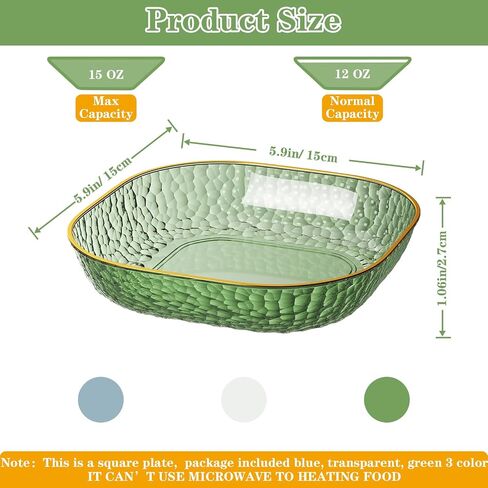 6-Pack Cat Food Bowl Cat Dishes - 5.9 Inch Shallow Cat Bowls Wide Cat Wet Feeding Bowls, Whisker Fatigue Cat Dishes for Food, Square Transparent PET Kitten Bowls Set for Indoor Cats, Short Legged Cat in Saudi Arabia