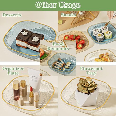 6-Pack Cat Food Bowl Cat Dishes - 5.9 Inch Shallow Cat Bowls Wide Cat Wet Feeding Bowls, Whisker Fatigue Cat Dishes for Food, Square Transparent PET Kitten Bowls Set for Indoor Cats, Short Legged Cat in Saudi Arabia