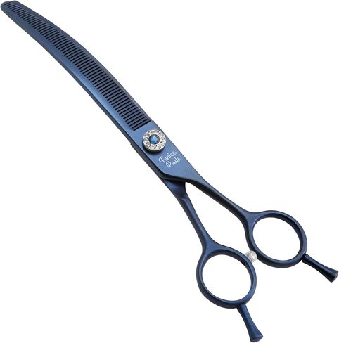 Fenice Peak Professional Dog Grooming Scissors Pet Curved Thinning Shears 7.0'' Extremely Sharp Blades 440C Steel Thinning Scissors Durable Smooth Motion&Fine Cut for Dogs and Cats in Saudi Arabia