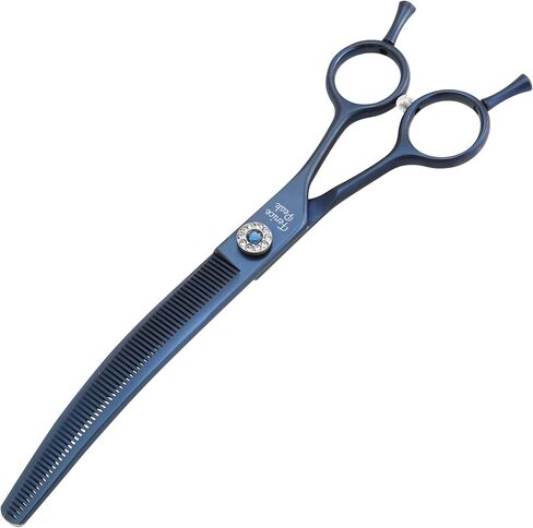 Fenice Peak Professional Dog Grooming Scissors Pet Curved Thinning Shears 7.0'' Extremely Sharp Blades 440C Steel Thinning Scissors Durable Smooth Motion&Fine Cut for Dogs and Cats in Saudi Arabia
