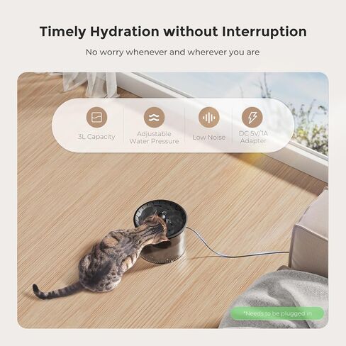 WiFi Automatic Cat Feeder and Water Dispenser, Timed Dry Food Dispenser APP Remote Control, Programmable Portions, Cat Fountains for Drinking with Filter, Small Pets (3L Combo) in Saudi Arabia