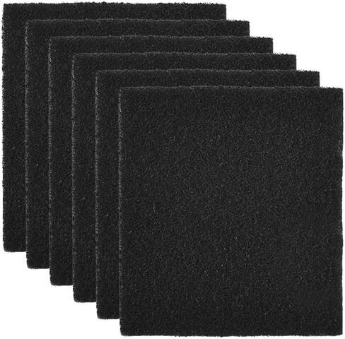 MiOYOOW 6PCS Litter Box Filters, Absorbent Activated Charcoal Filters Durable Cat Litter Box Smell Strainer for Hooded Cat Litter Box in Saudi Arabia