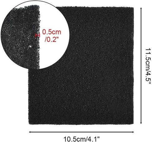 MiOYOOW 6PCS Litter Box Filters, Absorbent Activated Charcoal Filters Durable Cat Litter Box Smell Strainer for Hooded Cat Litter Box in Saudi Arabia