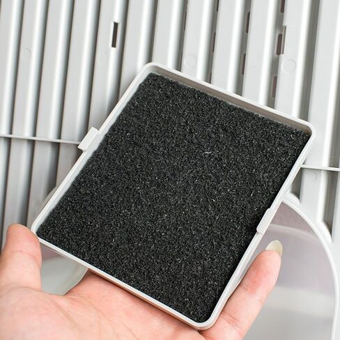 MiOYOOW 6PCS Litter Box Filters, Absorbent Activated Charcoal Filters Durable Cat Litter Box Smell Strainer for Hooded Cat Litter Box in Saudi Arabia