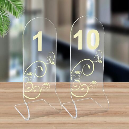 Table Numbers 1-10 Double Side White Numbers on L Shape Black Acrylic Wedding Table Numbers in Saudi Arabia